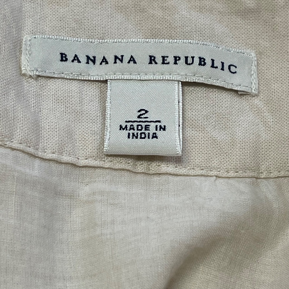 Vintage Banana Republic Women's Sz 2 Drawstring Knee Length Eyelet Trim Skirt - Picture 11 of 16